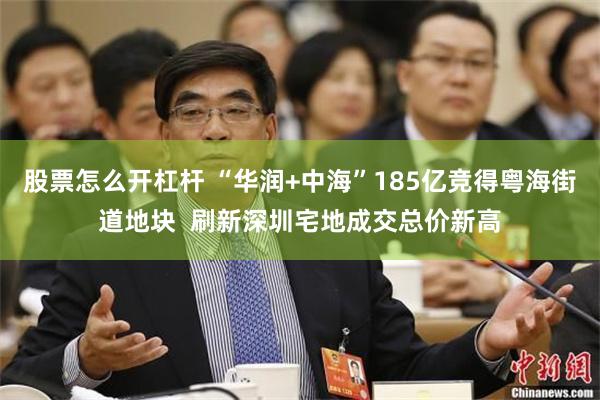 股票怎么开杠杆 “华润+中海”185亿竞得粤海街道地块  刷新深圳宅地成交总价新高