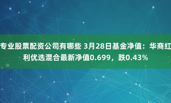 专业股票配资公司有哪些 3月28日基金净值：华商红利优选混合最新净值0.699，跌0.43%