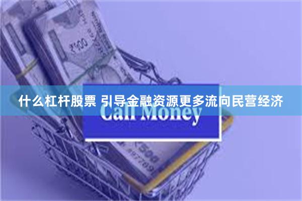 什么杠杆股票 引导金融资源更多流向民营经济