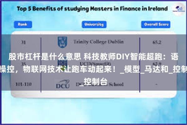 股市杠杆是什么意思 科技教师DIY智能超跑：语音操控，物联网技术让跑车动起来！_模型_马达和_控制台