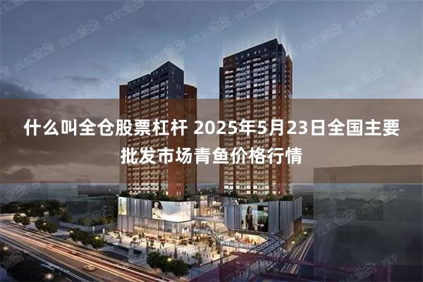 什么叫全仓股票杠杆 2025年5月23日全国主要批发市场青鱼价格行情