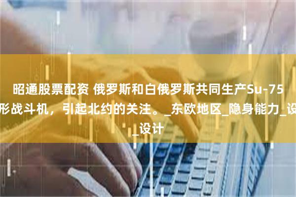 昭通股票配资 俄罗斯和白俄罗斯共同生产Su-75隐形战斗机，引起北约的关注。_东欧地区_隐身能力_设计