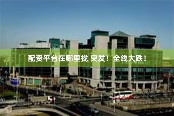 配资平台在哪里找 突发！全线大跌！