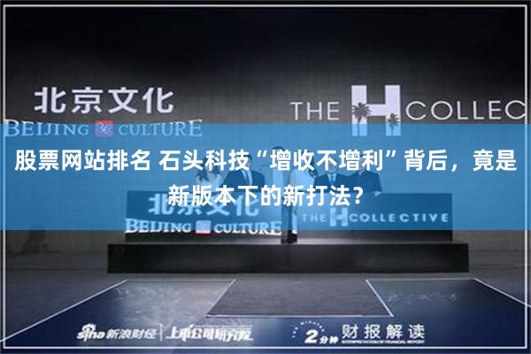 股票网站排名 石头科技“增收不增利”背后，竟是新版本下的新打法？