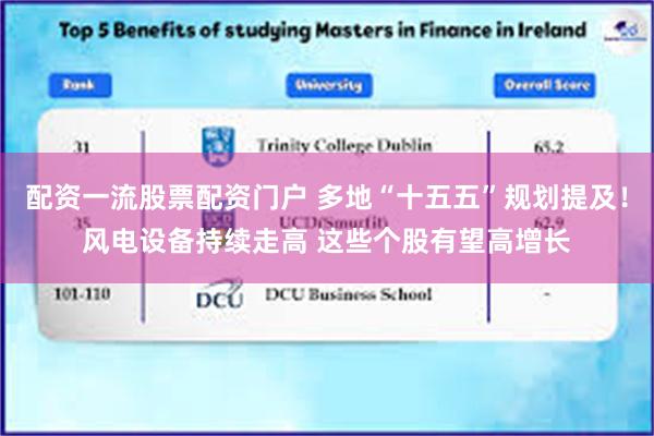 配资一流股票配资门户 多地“十五五”规划提及！风电设备持续走高 这些个股有望高增长